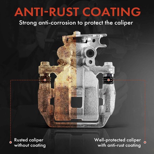 Rear Driver Brake Caliper with Bracket and Piston for Nissan Sentra 2020-2024 - Picture 6 of 9