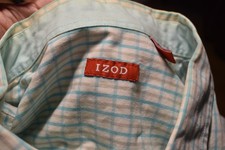 IZOD Brand Men'sBig Tall Shirt-L/S4XL Pocket W/LogoSmall Check PatternMulticolor