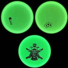 Discmania Glow in The Dark Disc Golf Set 3 Pack Discs Magician, Rockstar, Sensei