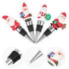  4pcs Weihnachtsflaschenstopper wiederverwendbarer Flaschen Cork Bar Wine Plug