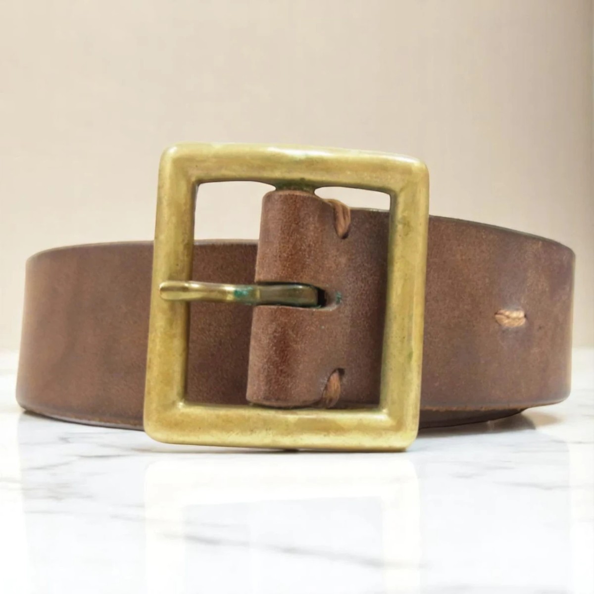 visvim PLAIN BELT 32インチ Visvim Plain Belt Leather Brown 32 Used | eBay