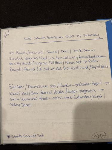 Grateful Dead Live Konzert Tonbandspule 7" UC SANTA BARBARA 25.05.74 LIVE - Bild 3 von 9