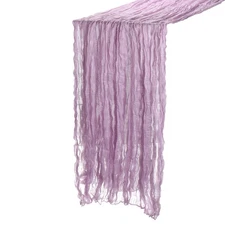 13Ft Cheesecloth Table Runner 35 x 157 Inch Rustic Gauze Tablecloth, Lilac