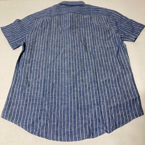 Neu mit Etikett Report Collection Sommer Leinenhemd Herren Größe Small blau Knopfleiste UVP $ 69 - Bild 3 von 7