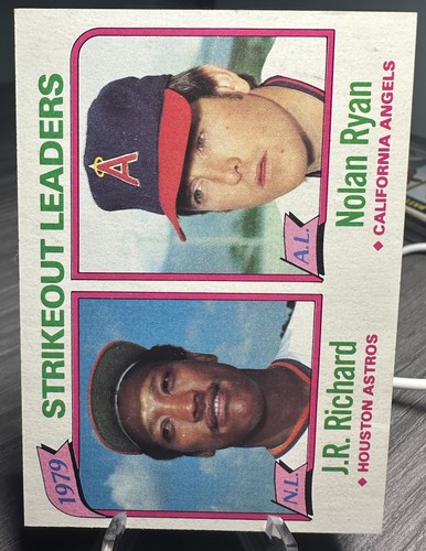 NOLAN RYAN J.R. RICHARD STRIKEOUT LEADERS 1980 TOPPS #206 CALIFORNIA ANGELS