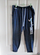 Disney Youth L 12/14 32x26 Blue Lilo  Stitch Soft Plush Lounge Pajama Pants