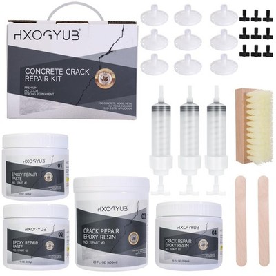 Concrete Foundation Crack Repair Kit, with Automatic Injector, High Performance,