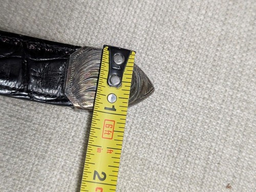 Vintage STERLINGSILBER Gürtelschnallen Set MATT HACKETT echt Alligator 40 (4 Stück) - Bild 12 von 24