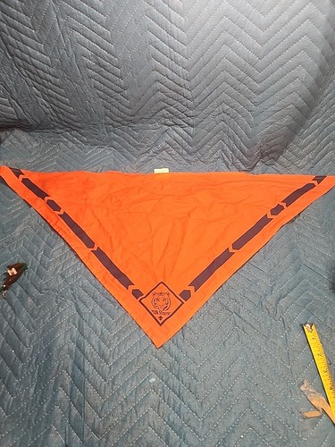 BSA Original Orange TIGER CUB SCOUT NECKERCHIEF Orange Blue Cotton Boy Scouts