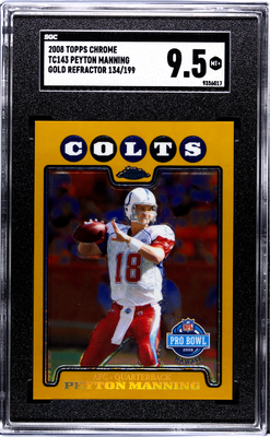サプライ・アクセサリ・グッズ Peyton Manning Rookie Gold Label, PSA 8 1998 TOPPS GOLD LABEL PEYTON MANNING ROOKIE FOOTBALL CARD