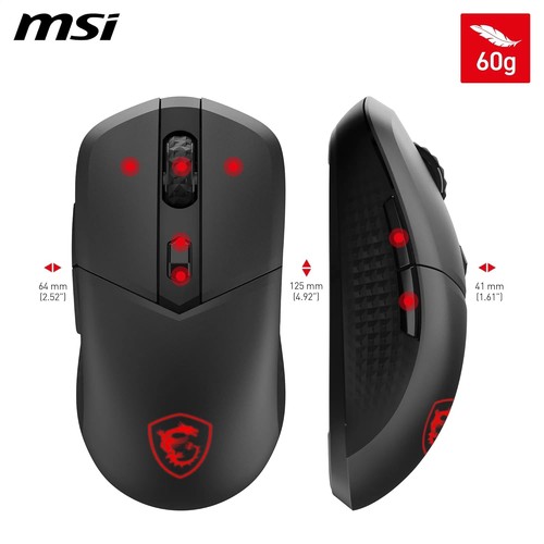 MSI VERSA 300 WIRELESS Gaming Mouse - 8000 DPI Optical Sensor, 1000 Hz polling r - 第 8/9 張圖片