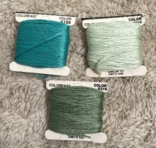 Assorted DMC Colorfast Embroidery Floss Set Of 19 Skeins Blue Green - Picture 3 of 5