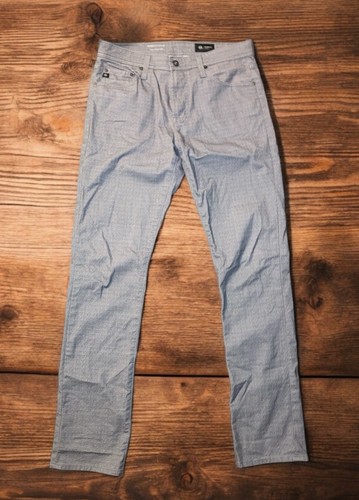AG Adriano Goldschmied Jeans Men 32x34 Gray Glen Check Plaid Everett Straight - Picture 1 of 11