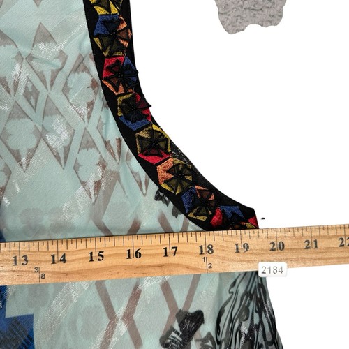 Anthropologie Bhanuni by Jyoti SP Tenerife Print Chiffon Hi Low Midi Dress India - Bild 16 von 19