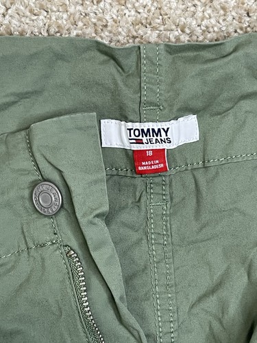 Tommy Hilfiger Cargohose Damen 18 grün Utility Taschen gerades Bein Outdoor - Bild 3 von 12