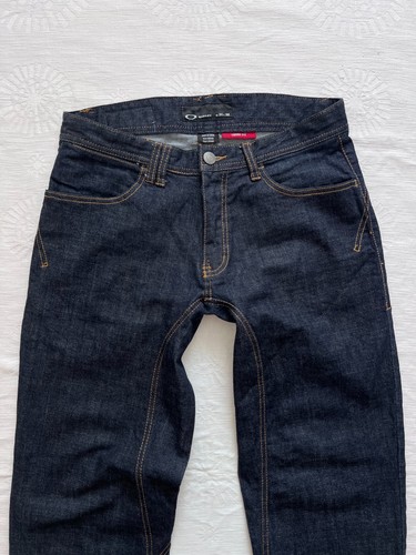 Pantalones de mezclilla Oakley para hombre industriales índigo calce suelto elásticos talla W31 L32 - Imagen 6 de 20