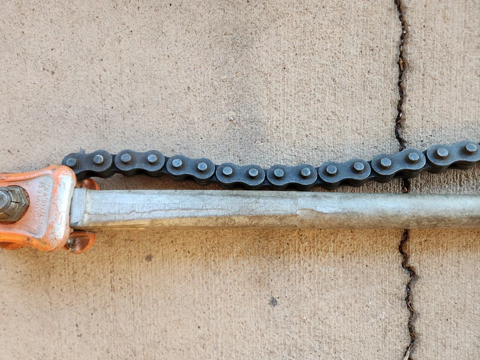 Llave de correa de tubo de cadena VULCAN VINTAGE No. 12 - 25" de largo Foto 3 de 4