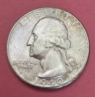 1940 Washington Quarter 25c - AU About Uncirculated