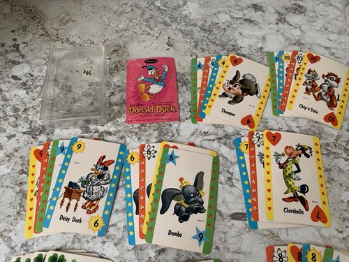 Vintage 1955 Disney Whitman Donald Duck Card Game w Instruction Card & Box - Picture 3 of 7