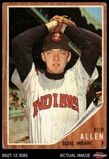 1962 Topps #543 Bob Allen Indians SHORT-PRINT 1.5 - FAIR