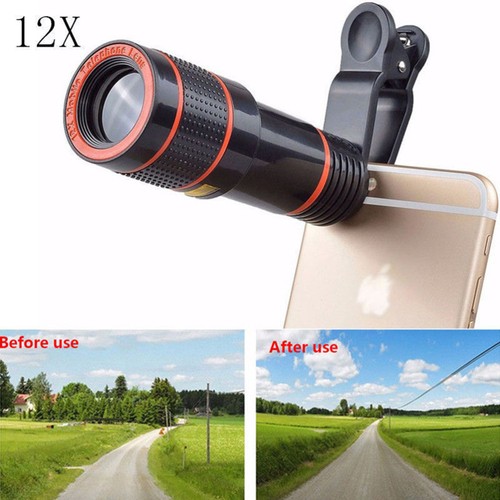 12 X Telephoto Mobile Phone Lens Telescopic Cellphone Smartphone with Tripod - Photo 8 sur 11