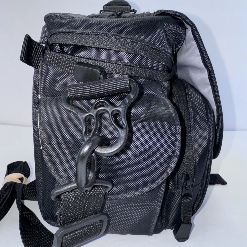 Quantaray Nikon Canon DSLR sin espejo negro bolsa para cámara/correa extra 10"x8"x6" Foto 3 de 4