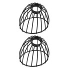 2pcs Vintage Rustic Bulb Covers - Metal Cage Lampshade for Pendant Lamp