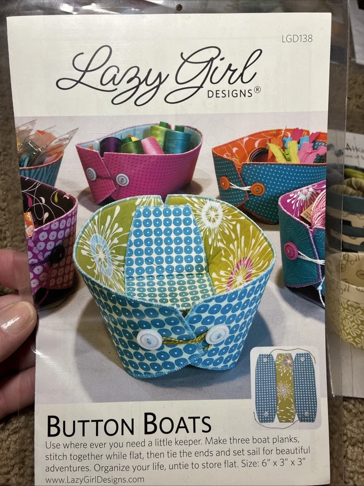 2 Quilt Patterns For Bowls & Buckets Atkinson Designs And Lazy Girl Designs New - Image 2 of 4