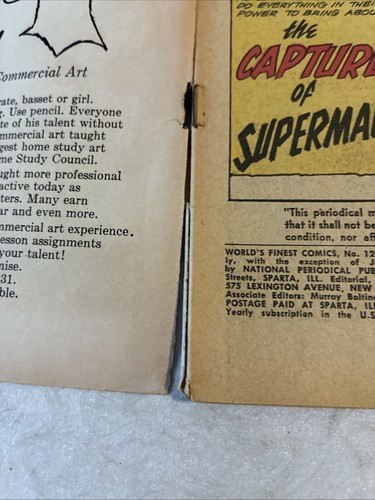 1961 World's Finest Comics DC # 122 Batman Superman Robin Silver Age - Foto 8 di 14