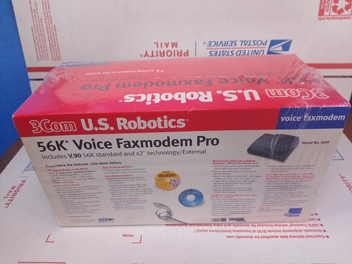 3COM US ROBOTICS Model 5605 56K Voice Faxmodem Pro V.90 X 2 BRAND NEW SEALED - Picture 4 of 5