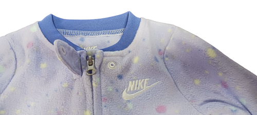 Nike Baby Girls Dot-Print Fleece Footie Coverall Purple Pulse Sleepwear 6 Months - Bild 9 von 12