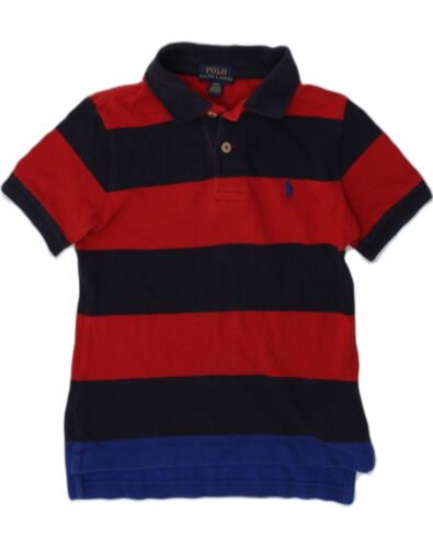 POLO RALPH LAUREN Boys Polo Shirt 3-4 Years Red Striped Cotton V114 | eBay