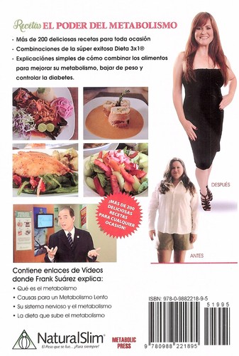 Libro De Recetas Del Poder Del Metabolismo De Frank Suarez En Español Fisico - Picture 10 of 12