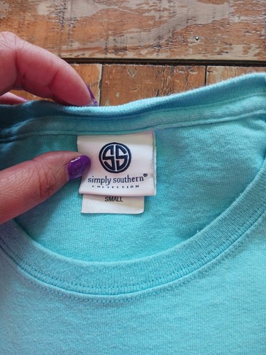 Camisa Simply Southern para mujer pequeña azul Make America Preppy Again - Imagen 8 de 8