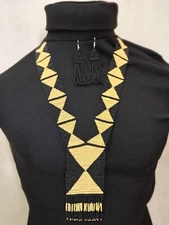 Handmade Necklace Seed Bead Boho American Style Nativ Beaded Multi Strand