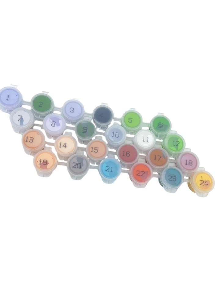 Syntego DIY Paint by Numbers for Adults, Town of Paris Canvas Acrylic Painting - Image 2 of 3