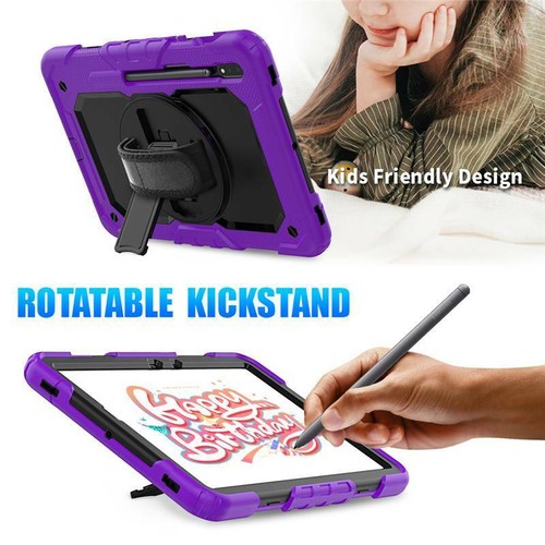 For Samsung Galaxy Tab S7 plus 12.4 11 Tablet Heavy Duty Stand Case Screen Cover - Picture 52 of 121