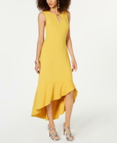 MSRP $70 Thalia Sodi Flounce-Hem Maxi Dress Yellow Size XS - 第 1/1 張圖片