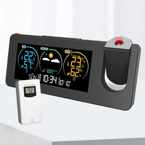 Digital Alarm Clock Clock Projector On Ceiling With Indoor Outdoor Temperature - Picture 9 of 12