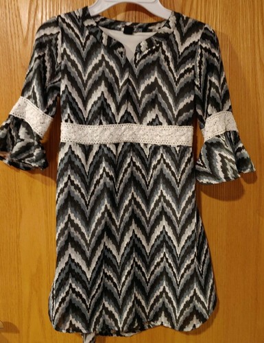 Girls Star Ride Dress size 6X Hi Lo Chevron  -2651 - Picture 1 of 5