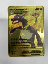 Pokémon Charizard VMAX HP330 Gold Metal  Card-Collectible Gift Display！