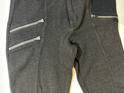 Athleta Ponte Womens Size 0 Black Zip Pockets Twill Moto Pants - Picture 3 of 10