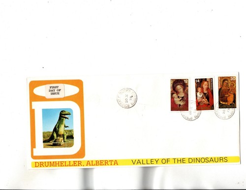 Sc#773 to 775 FDC DRUMHELLER,AB -Valley of the Dinosaurs  cachet - Picture 1 of 2