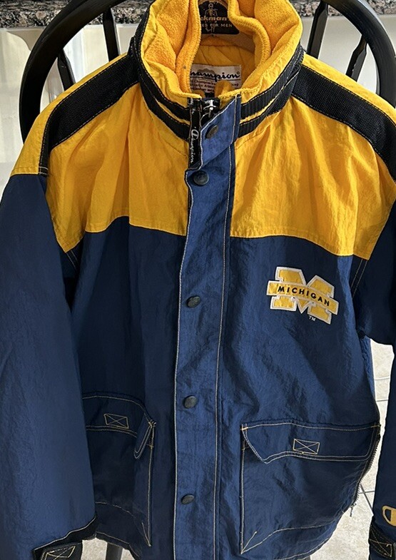 VTG VINTAGE STARTER MICHIGAN WOLVERINES PULLOVER JACKET SZ