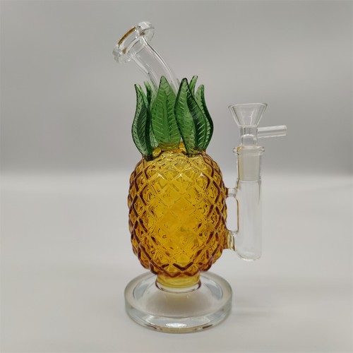 8" Original Color Pineapple Glass Bong Water Pipes Smoking Bubbler 14mm Bowl - Bild 1 von 11