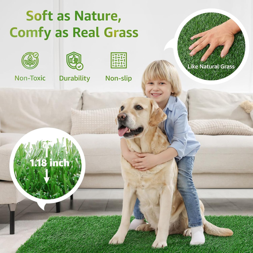 Dog Grass Pee Pads, Artificial Dog Grass Pads for Potty Tray, Fake Grass for Dog - Picture 6 of 12