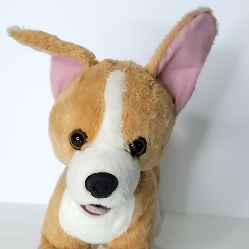 Build A Bear Corgi Brown White Dog 14" Long Stuffed Animal Plush With Collar - Picture 2 of 5