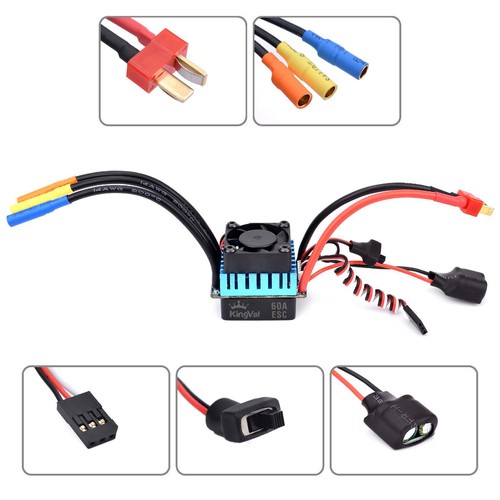 Motor sin escobillas sin sensores KingVal 3650 stock de EE. UU. con 60A ESC para coche de radiocontrol 1/10 - Imagen 8 de 15