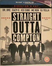 STRAIGHT OUTTA COMPTON - DIRECTOR'S CUT - BLU RAY WITH SLIP COVER.