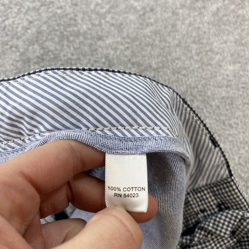 Banana Republic Shorts Men's 32 Navy White Checkered Cotton Casual - Picture 6 of 9